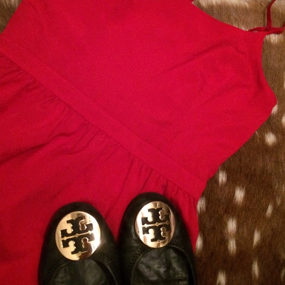 mac + jac Red Crepe Hi Lo Dress - Picture 3 of 5