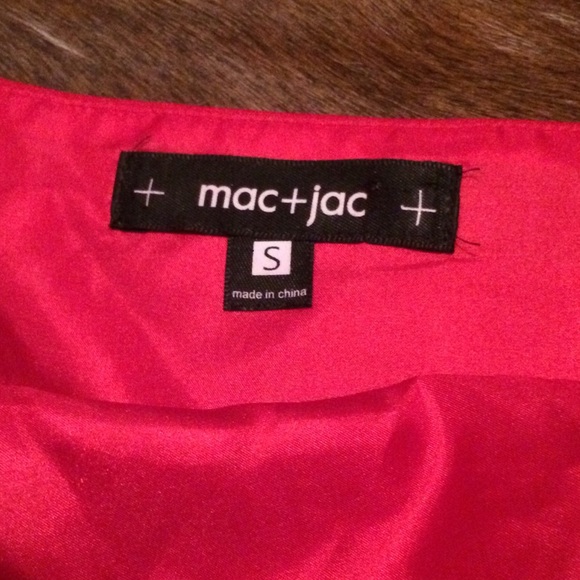 mac + jac Red Crepe Hi Lo Dress - Picture 4 of 5