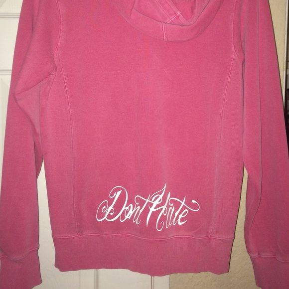 Small pink zip up hoodie - Picture 3 of 3