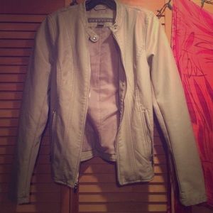 A Kenneth Cole Reaction cream leather jacket