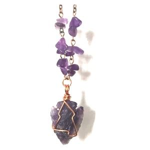 Amethyst Arrowhead Necklace