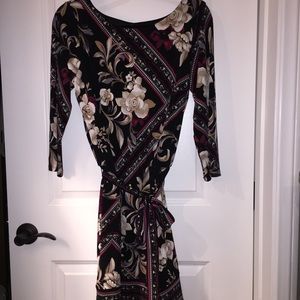 White House Black Market Black Floral Dress