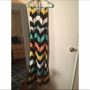 Chevron maxi dress