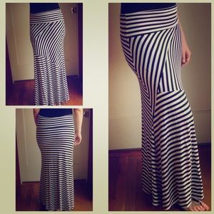Black & White Stripe Maxi