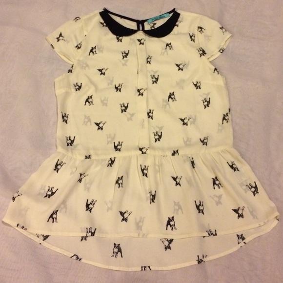Unique Dog Print Blouse - Picture 1 of 4