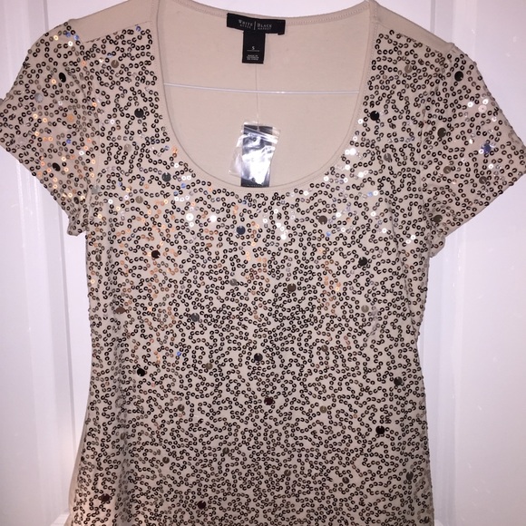 White House Black Market Sequin Top