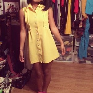 Super cute yellow baby doll dress