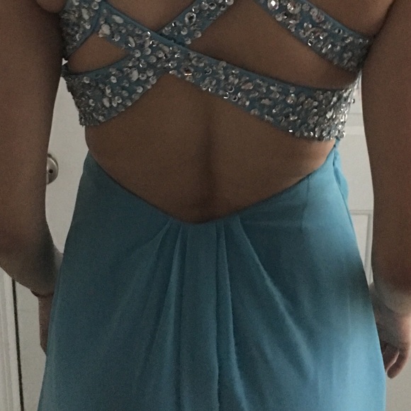 Light Blue Prom/Pageant Gown FREE SHIPPING! - Picture 3 of 3