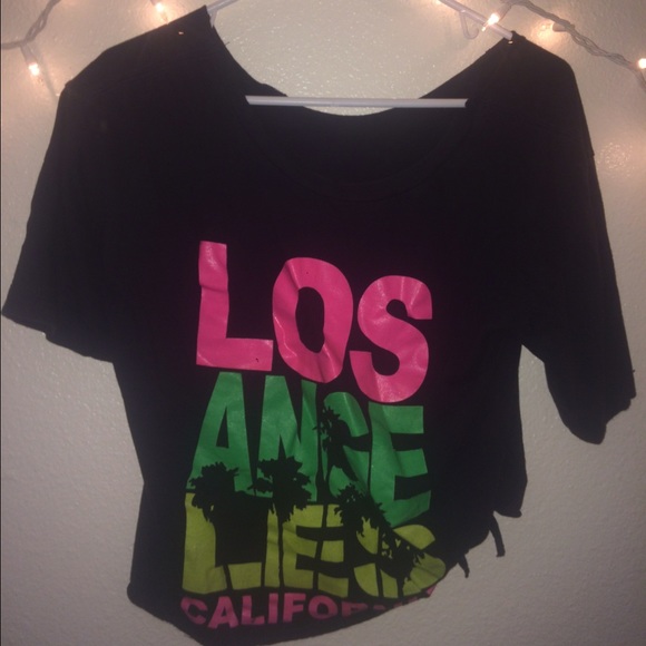 Los Angeles crop top-Could for M-XL - Picture 1 of 1