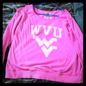 pink WVU long sleeve shirt