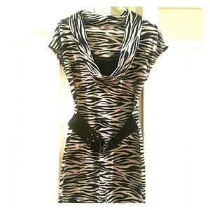 Zebra Print Top/Mini Dress