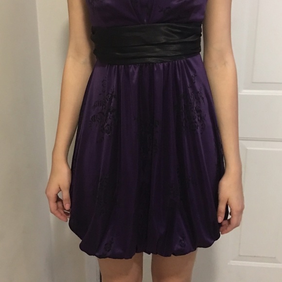 Purple & Black Gown Prom/Homecoming - Picture 2 of 4
