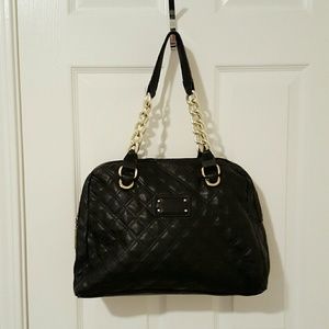 🔖SOLD🔖Black quilt patterned pleather bag