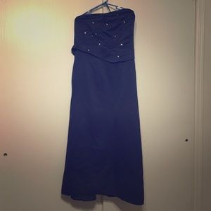 dark blue formal dress