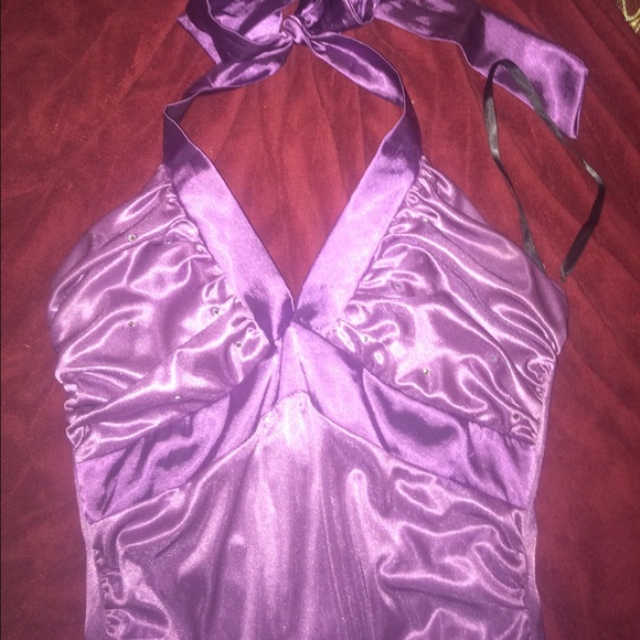 High lo silky dress perfect for dates or prom
