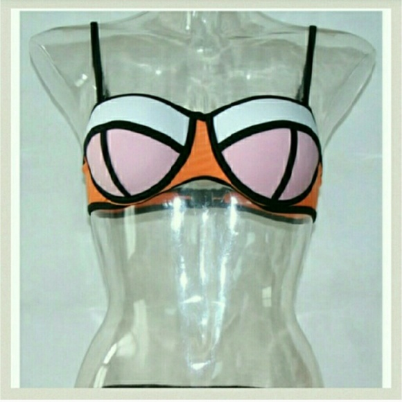 Last Large! Sexy neoprene multicolor bikini - Picture 2 of 4