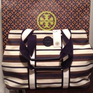 Tory burch canvas tote bag