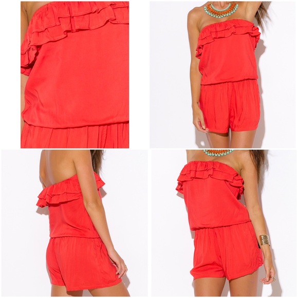 Ruffled Strapless Romper (LOWEST PRICE) - Picture 3 of 3