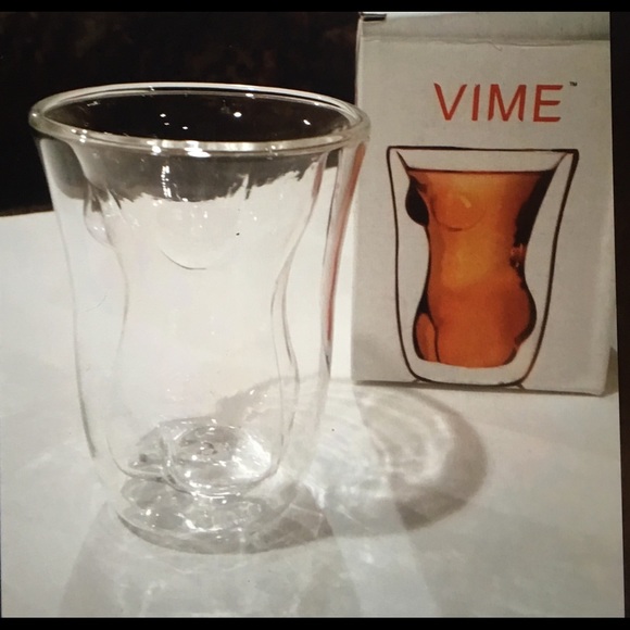 VIME Naked Women Body drinking glass cup