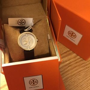 SOLD NWT Tory Burch Reva Watch- Gold&Black Leather