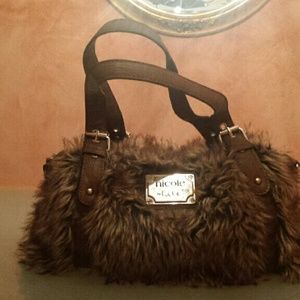 Nicole Miller Faux fur bag