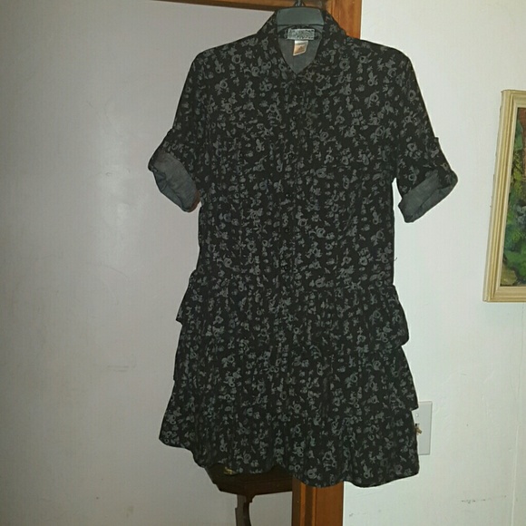 ALL COTTON GENTLY WORN MINI DRESS, Med.