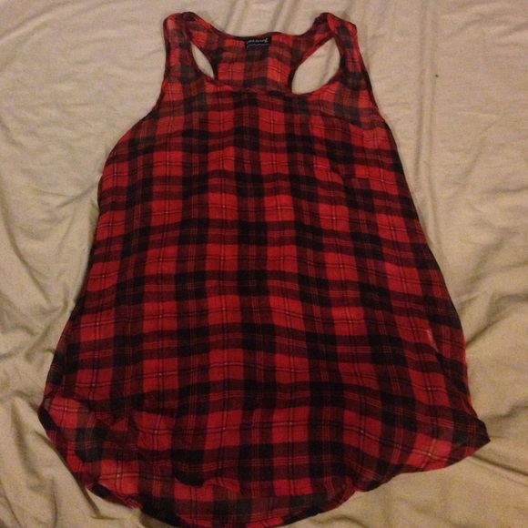Wet Seal Flannel Racerback Tank