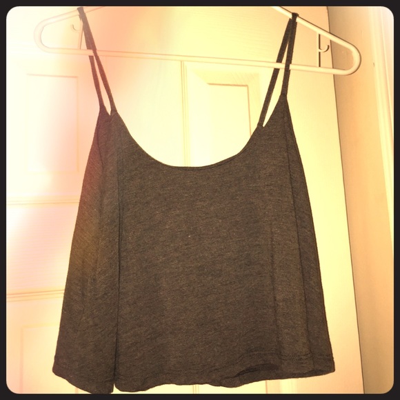 Gray crop top