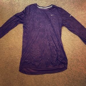 Purple Nike dry fit long sleeve t shirt