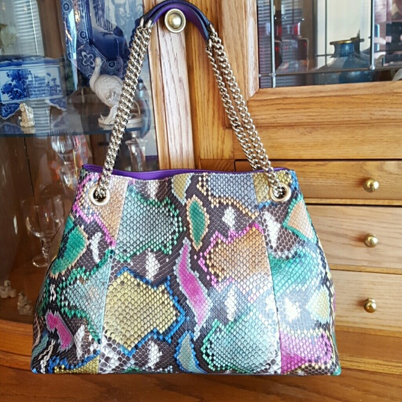** SOLD **Gucci Multicolor python soho handbag - Picture 3 of 4