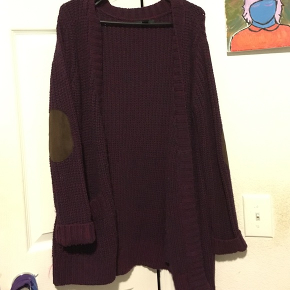 F21 elbow patch cardigan
