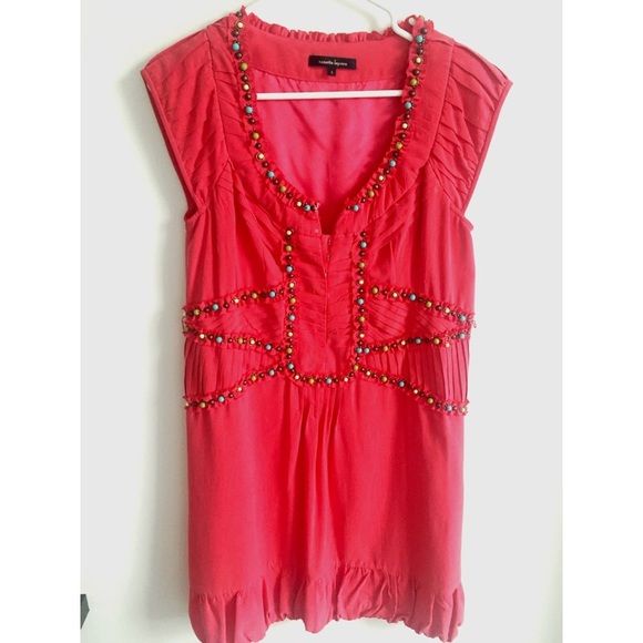 Nanette Lepore Beaded Silk Dress 6