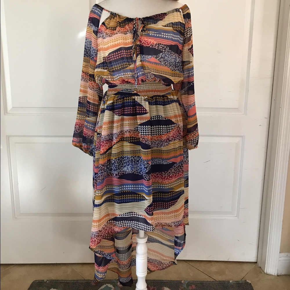 Tribal print boho dress