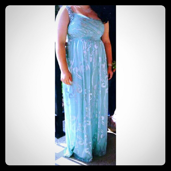 Ice Blue & Silver Prom dress!