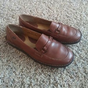 Born Brown Leather Loafers