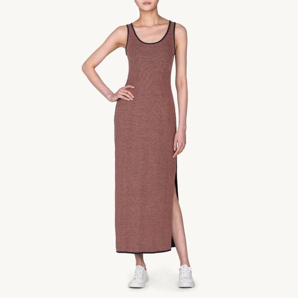 NWT Reversible Cotton Black Coral Maxi Dress