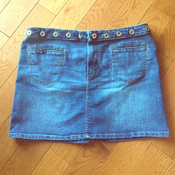 Dolce and Gabbana Denim Mini Skirt