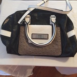 Guess color block satchel