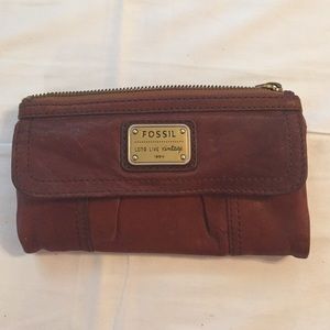 Fossil saddle leather wallet