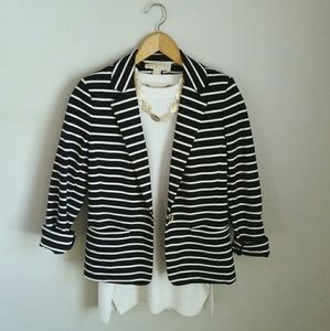 MK Striped Ponte Blazer