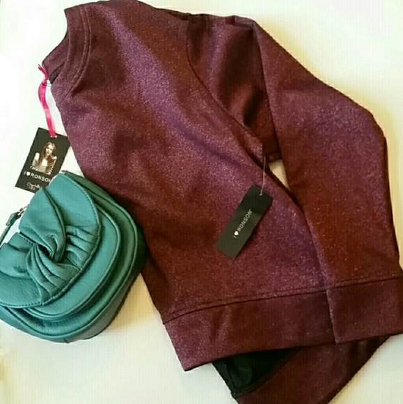 I <3 Ronson Tops - LAST CHANCE! I <3 Ronson Maroon Glitter Sweatshirt