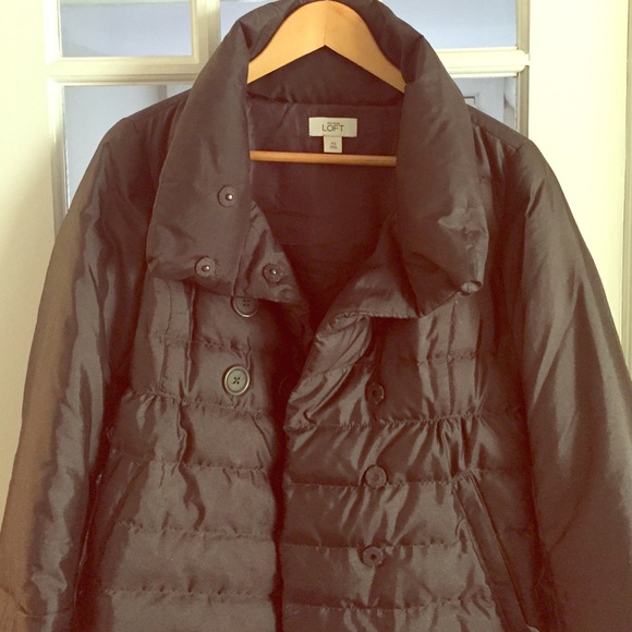 Silver Ann Taylor Loft silver bubble jacket