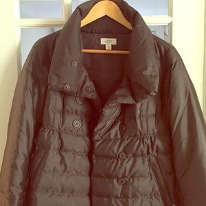 Silver Ann Taylor Loft silver bubble jacket