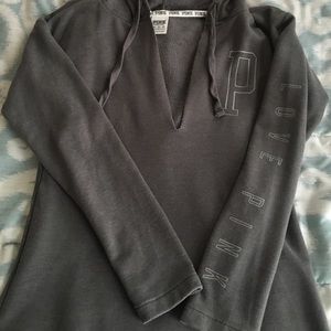 Medium gray oversized VS Pink hoodie
