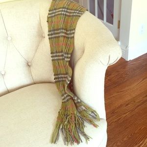 Green plaid Burberry scarf