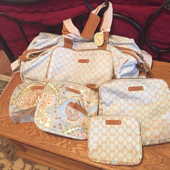 Dena canvas travel duffel set
