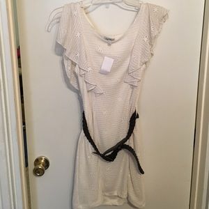 Cream mesh dress
