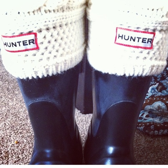 HUNTER boots and cream boot socks still FOR SALE
