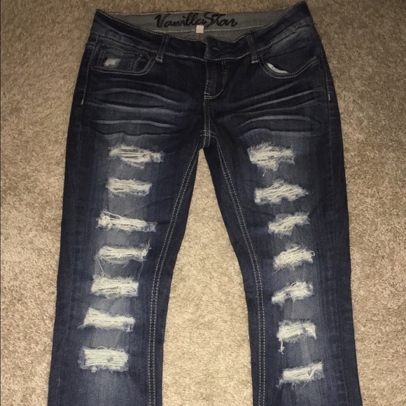 Distressed jeans