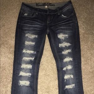 Distressed jeans